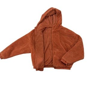 PINK x Victoria’s Secret Reversible Burnt Orange Teddy Jacket